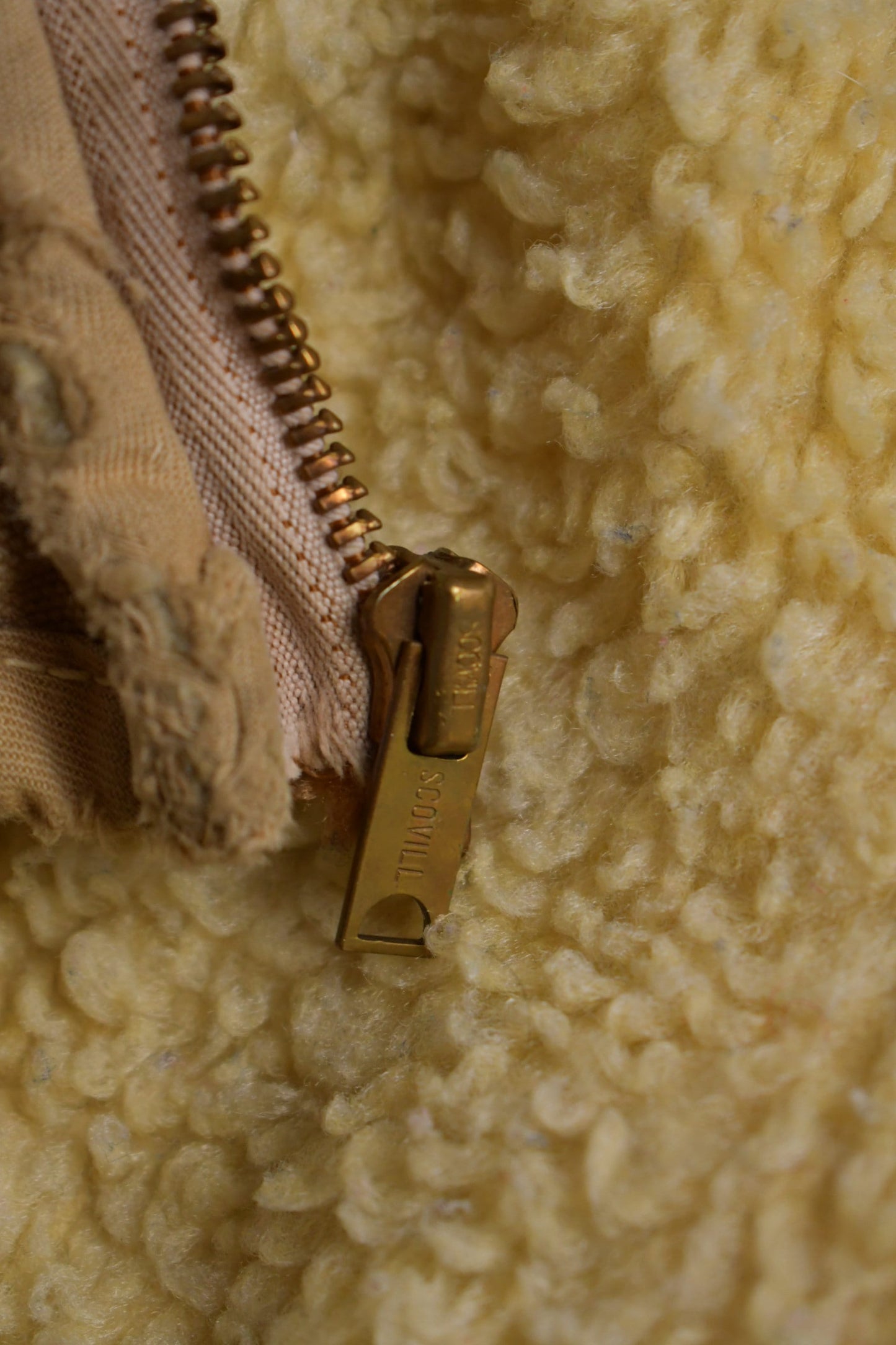 Vintage 1960s Carhartt Sherpa Lined Beige Work Vest from propervintagecanada