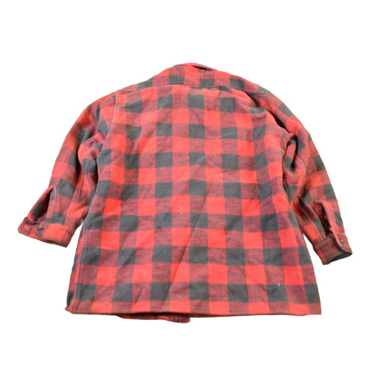 Vintage 1960s Champion Button Up Plaid Flannel Trucker Shirt Men's Large from propervintagecanada