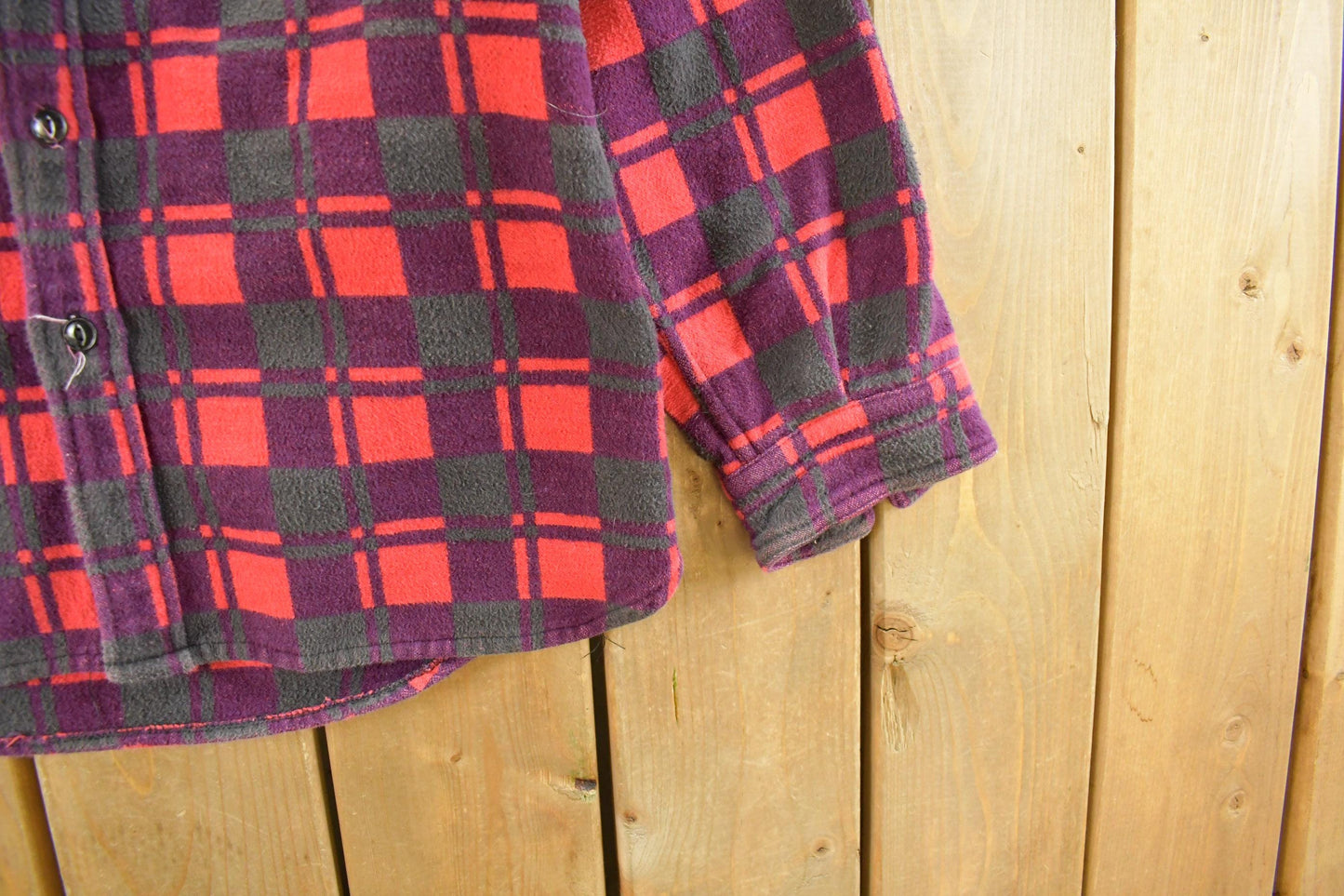 Vintage 1960s Champion Button Up Plaid Flannel Trucker Shirt Men's Small from propervintagecanada