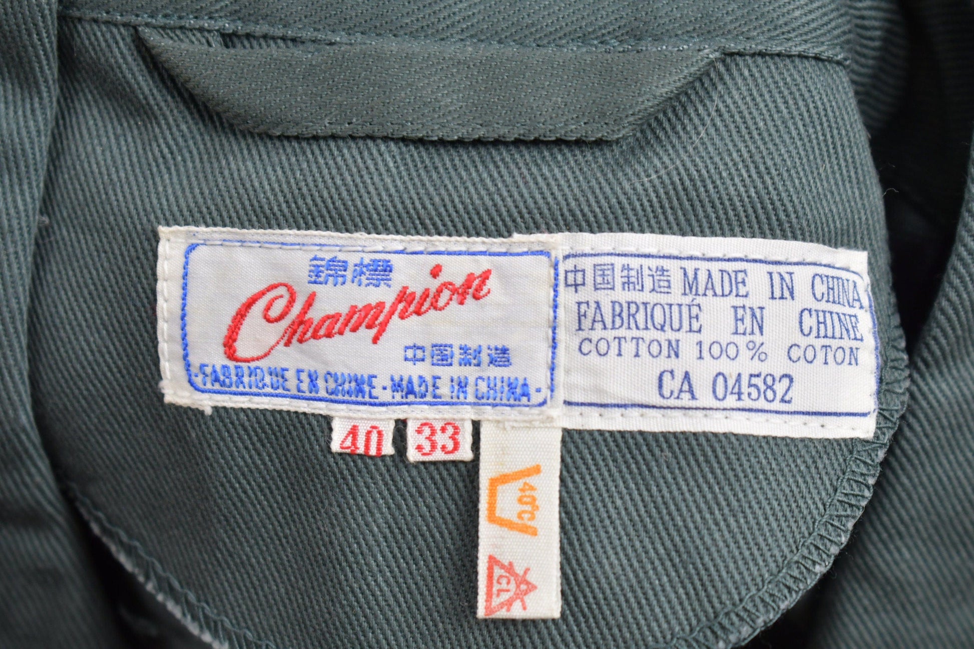 Vintage 1960s Champion Coverall Jumpsuit Men's 38 x 31 from propervintagecanada