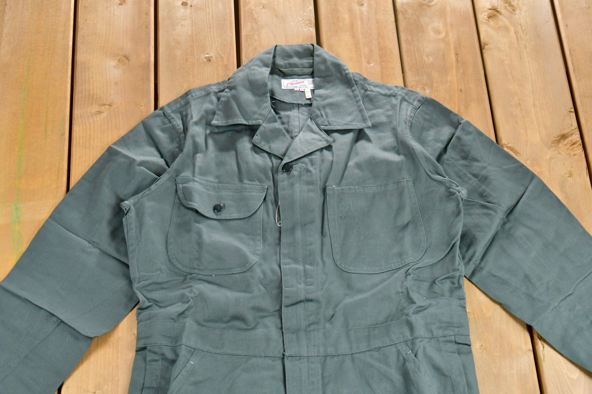 Vintage 1960s Champion Coverall Jumpsuit Men's 38 x 31 from propervintagecanada