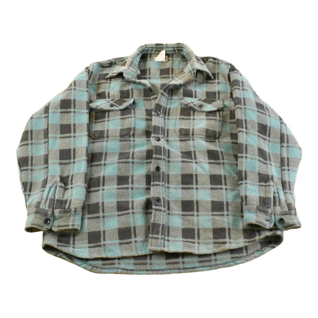 Vintage 1960s Champion Plaid Flannel Shirt Men's L from propervintagecanada