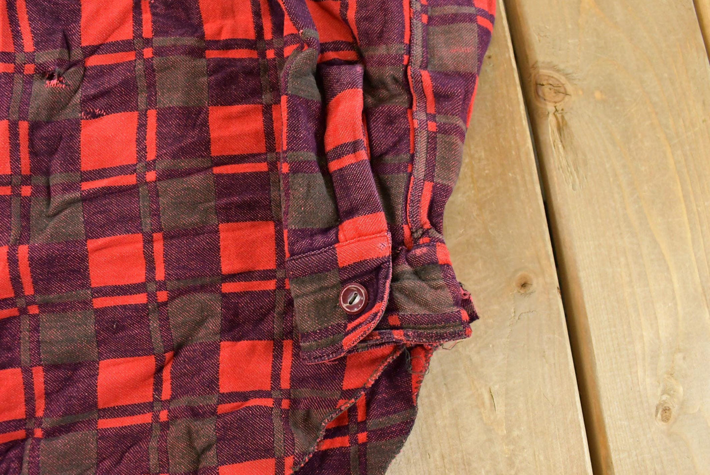 Vintage 1960s Champion Plaid Flannel Shirt, Men's Medium from propervintagecanada