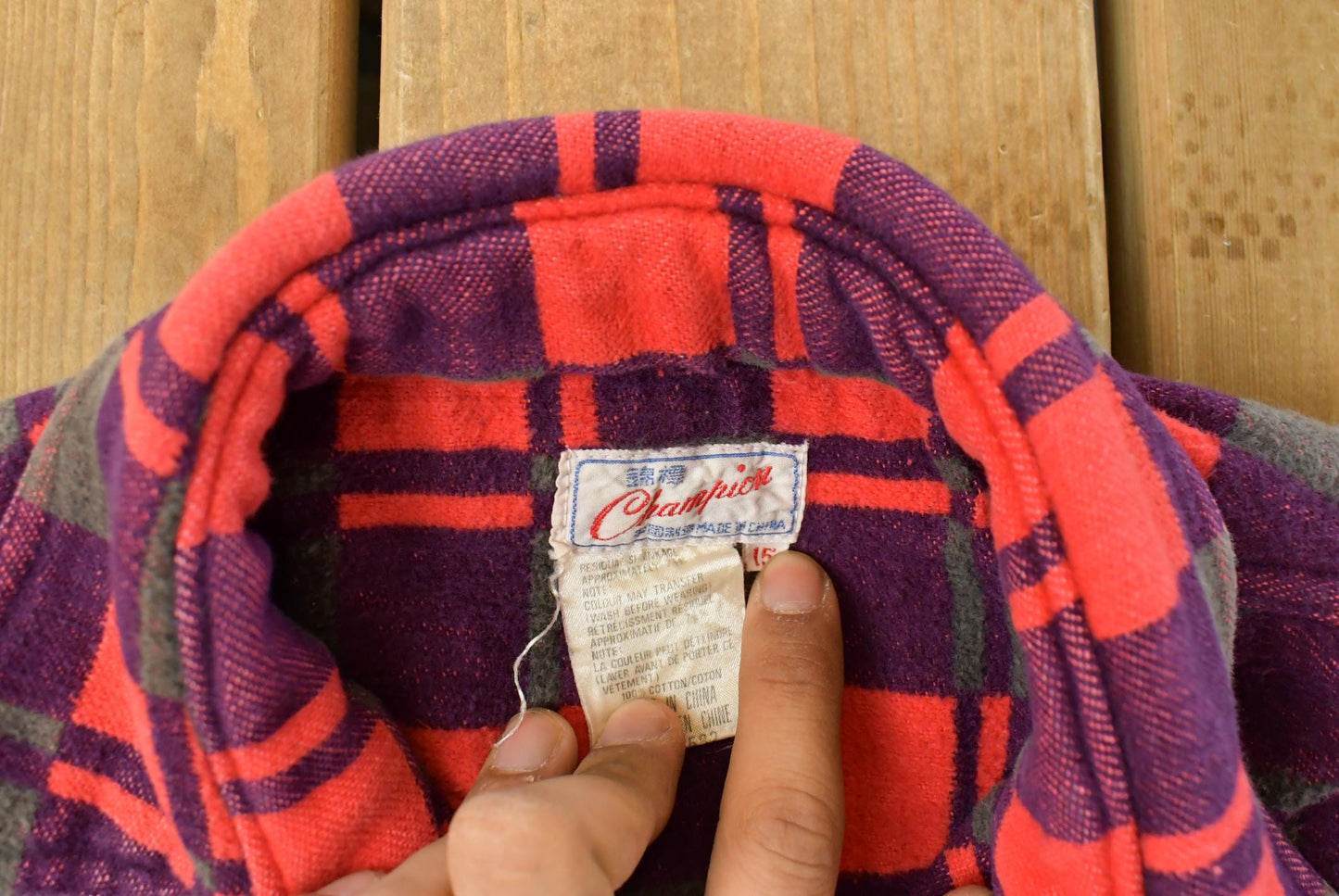Vintage 1960s Champion Plaid Flannel Shirt Men's Medium from propervintagecanada