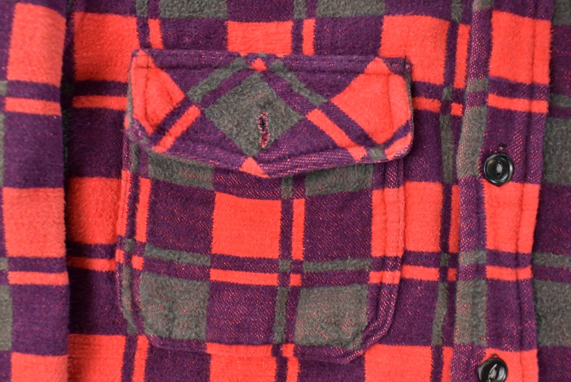 Vintage 1960s Champion Plaid Flannel Shirt Men's Medium from propervintagecanada