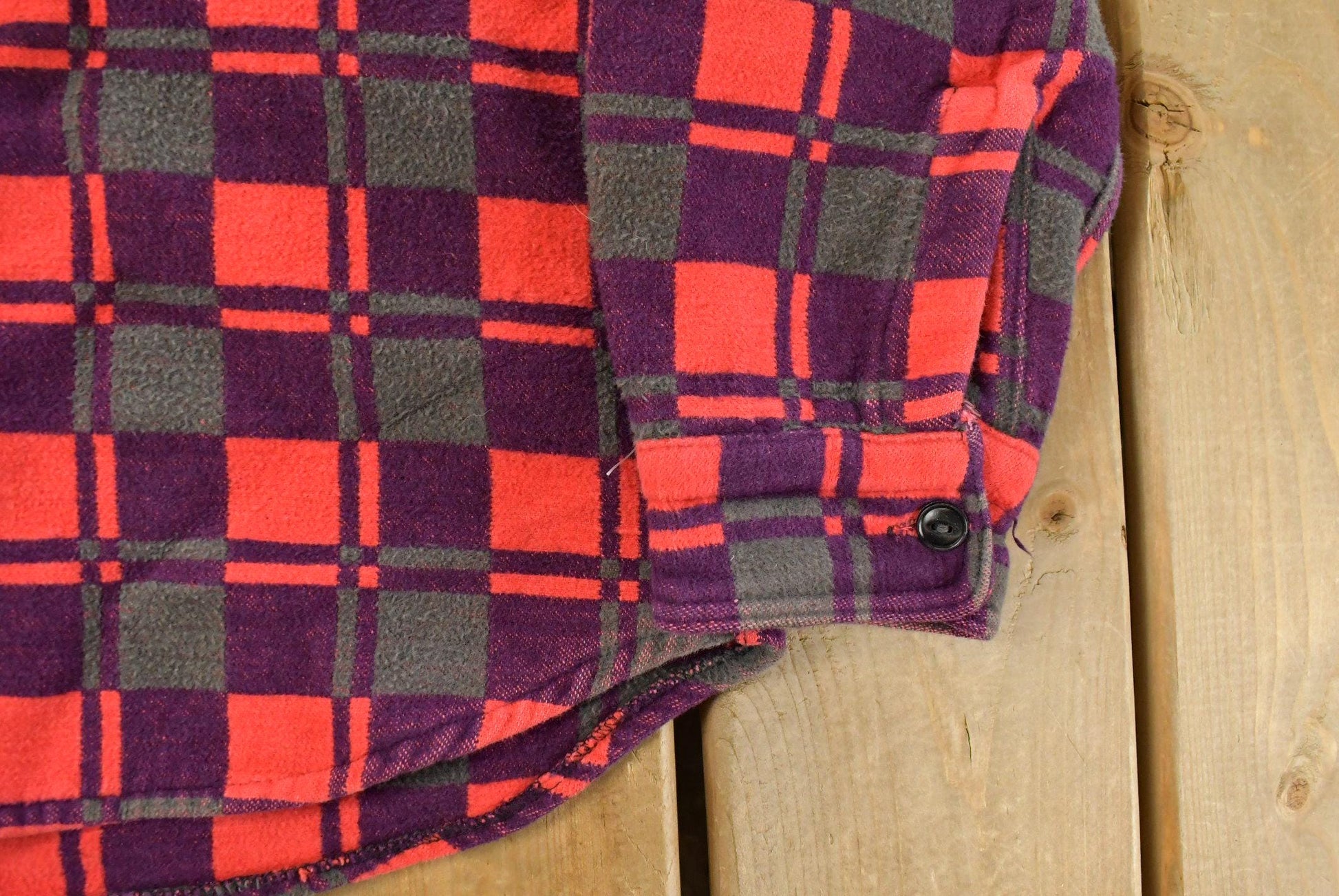 Vintage 1960s Champion Plaid Flannel Shirt Men's Medium from propervintagecanada