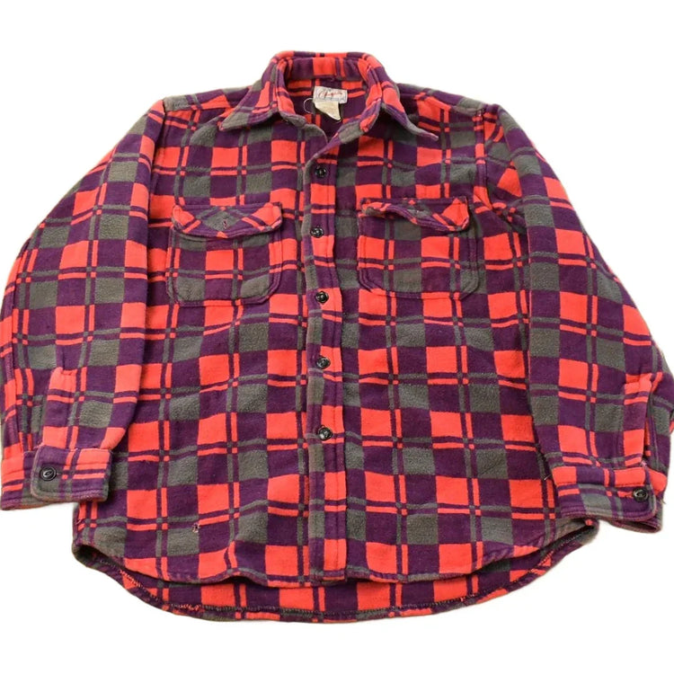 Vintage 1960s Champion Plaid Flannel Shirt Men's Medium from propervintagecanada