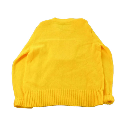 Vintage 1960s Chenille Patch Collegiate Knit V-Neck Sweater Men's Large from propervintagecanada