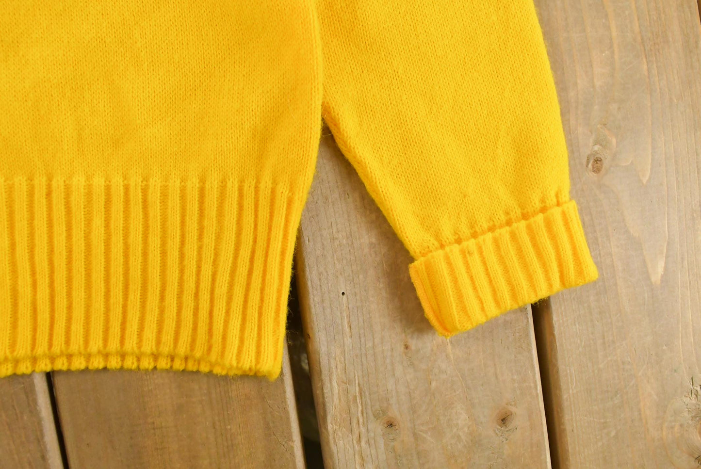 Vintage 1960s Chenille Patch Collegiate Knit V-Neck Sweater Men's Large from propervintagecanada