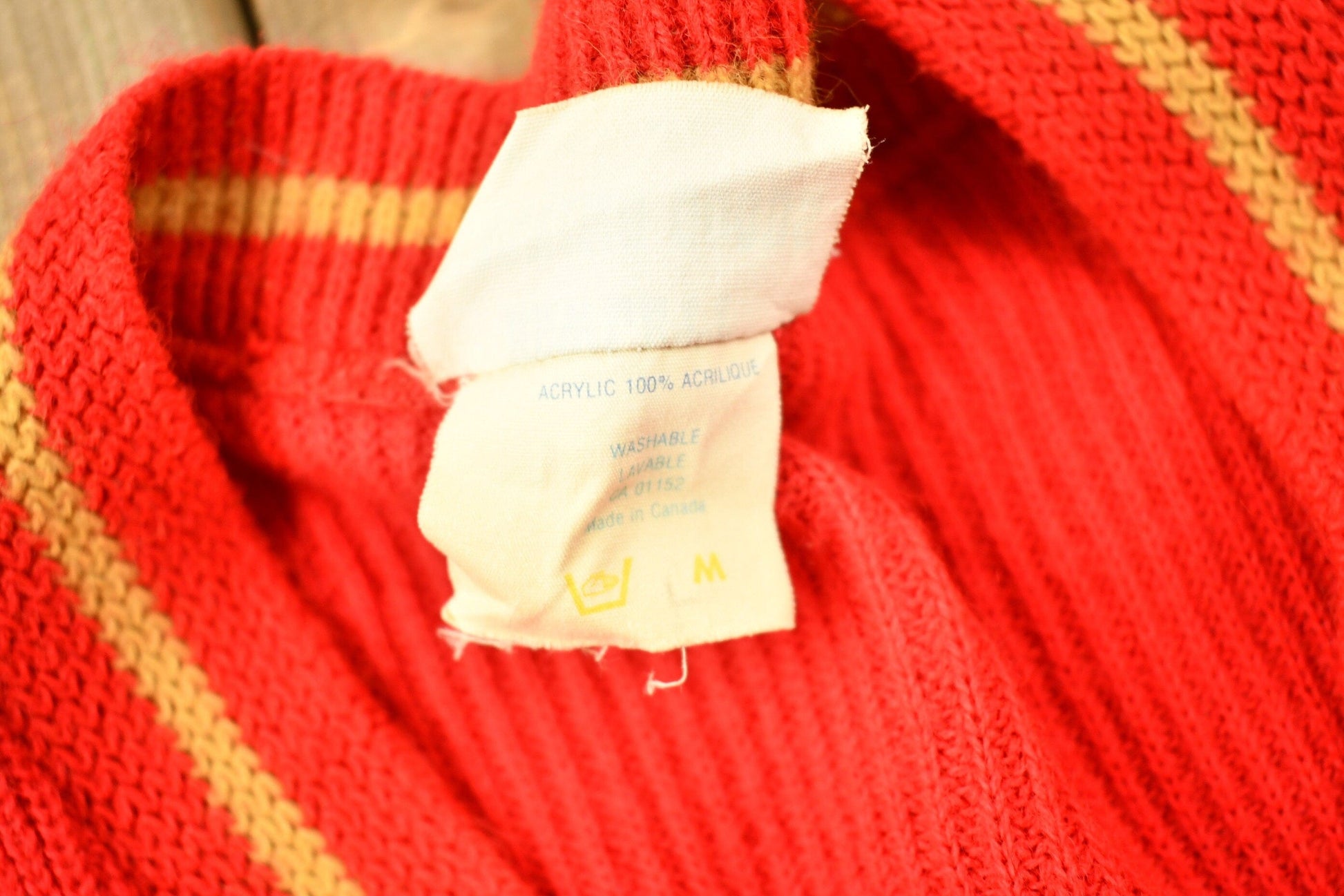 Vintage 1960s Collegiate Cardigan Knit Sweater Men's Medium from propervintagecanada