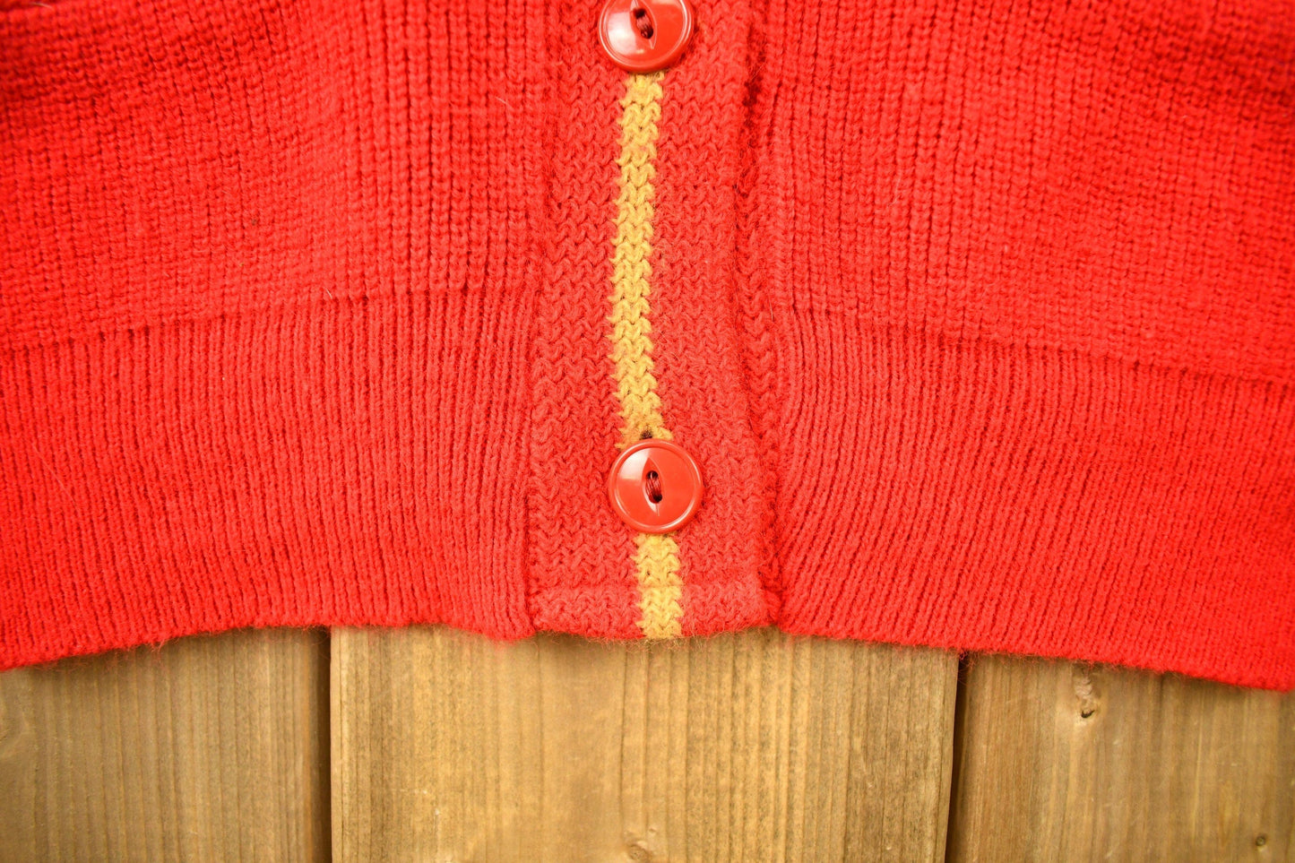 Vintage 1960s Collegiate Cardigan Knit Sweater Men's Medium from propervintagecanada