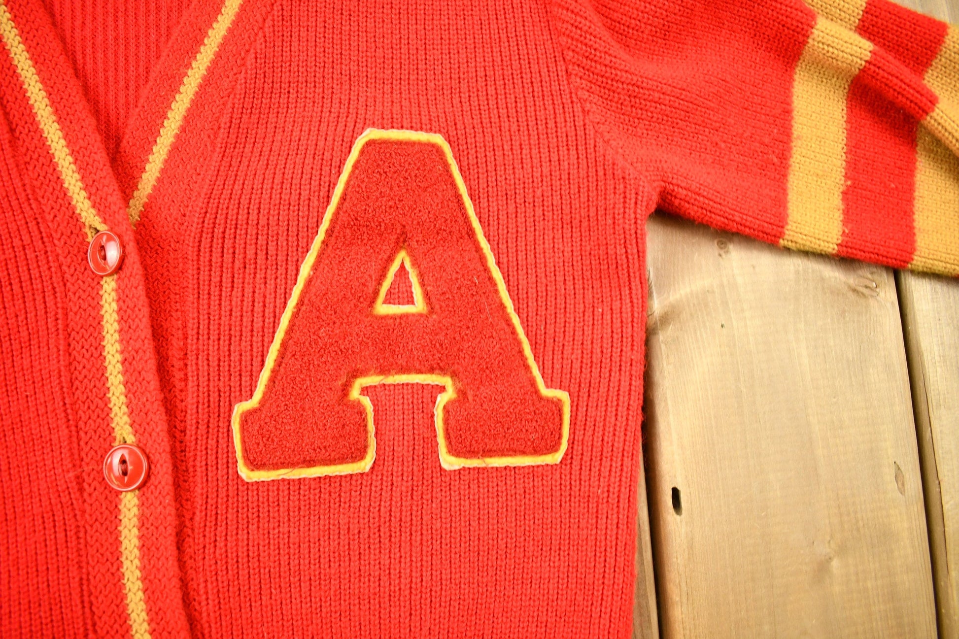 Vintage 1960s Collegiate Cardigan Knit Sweater Men's Medium from propervintagecanada