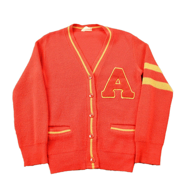 Vintage 1960s Collegiate Cardigan Knit Sweater Men's Medium from propervintagecanada
