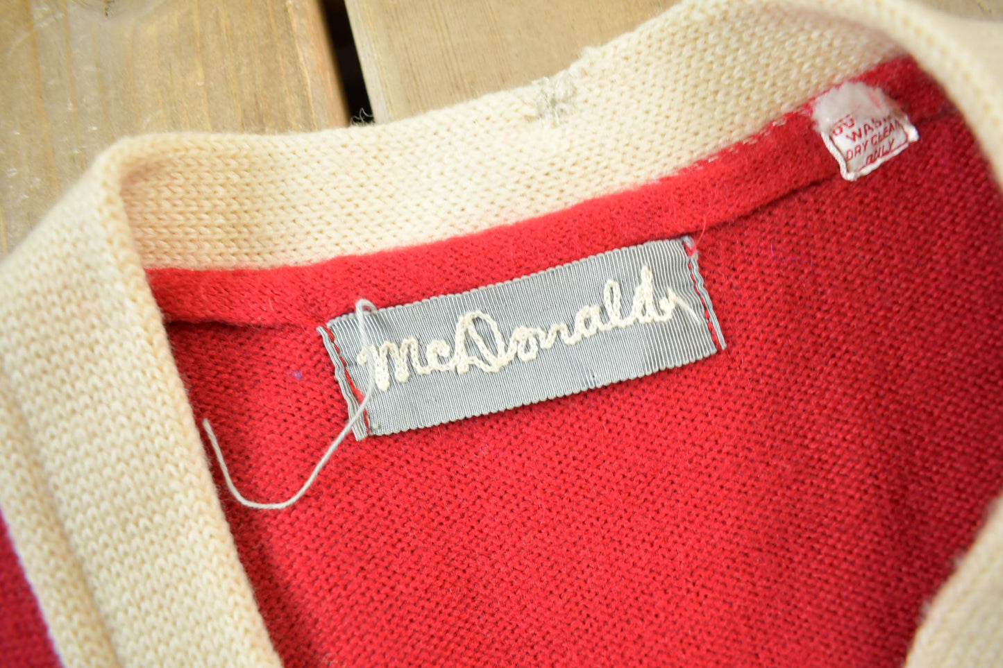 Vintage 1960s Collegiate Wrestling Cardigan Knit Sweater Men's S from propervintagecanada