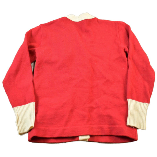 Vintage 1960s Collegiate Wrestling Cardigan Knit Sweater Men's S from propervintagecanada