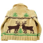 Vintage 1960s Cowichan Hand Knit Shawl Collar Full Zip Sweater Youth L from propervintagecanada