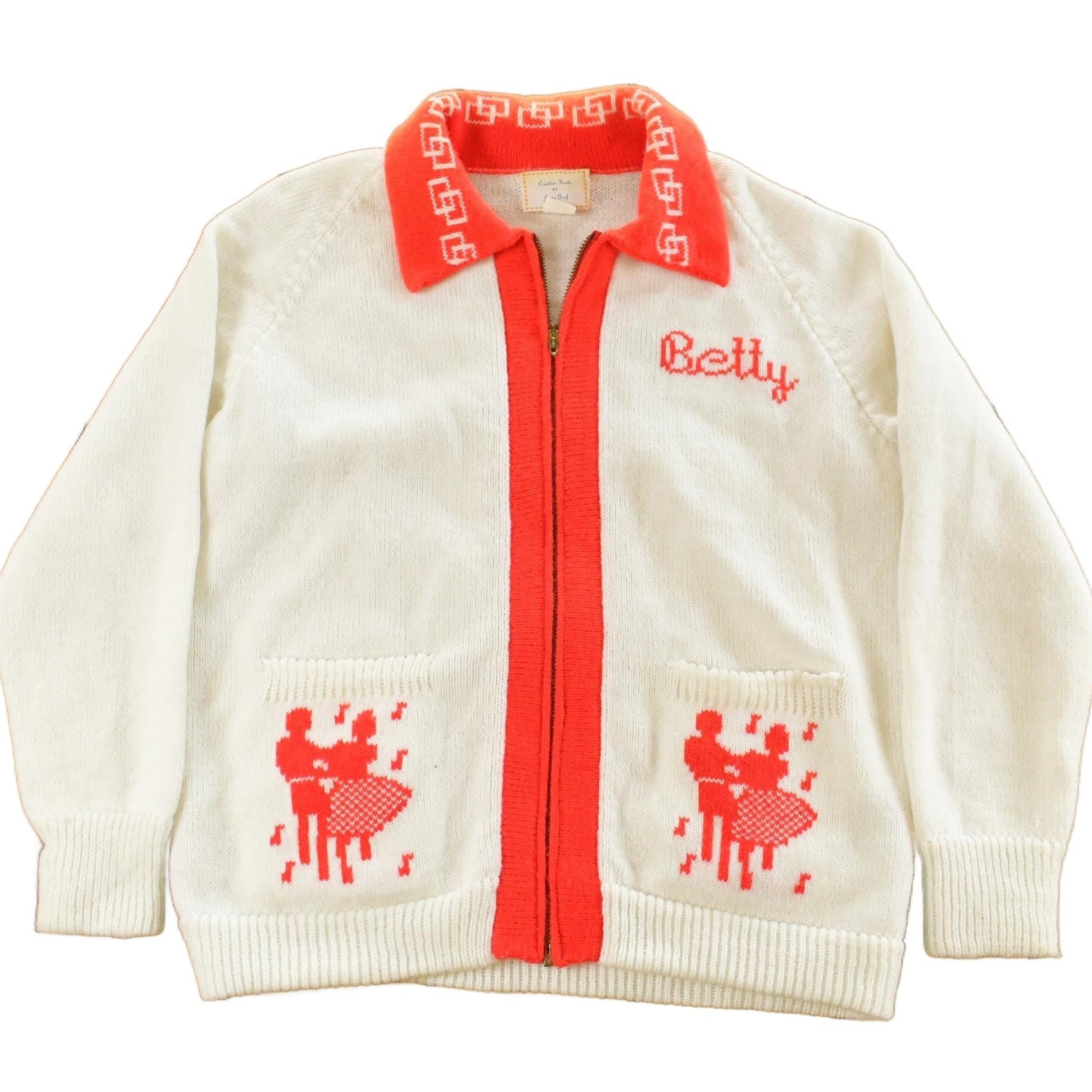 Vintage 1960s Creative Knits By Judy Graf Knit Full Zip Sweater Women's Medium from propervintagecanada