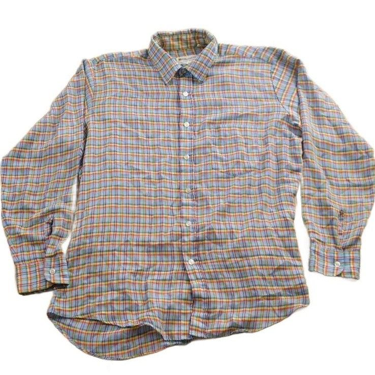 Vintage 1960s Cumberland Flannel Check Button Up Shirt Men's Medium from propervintagecanada