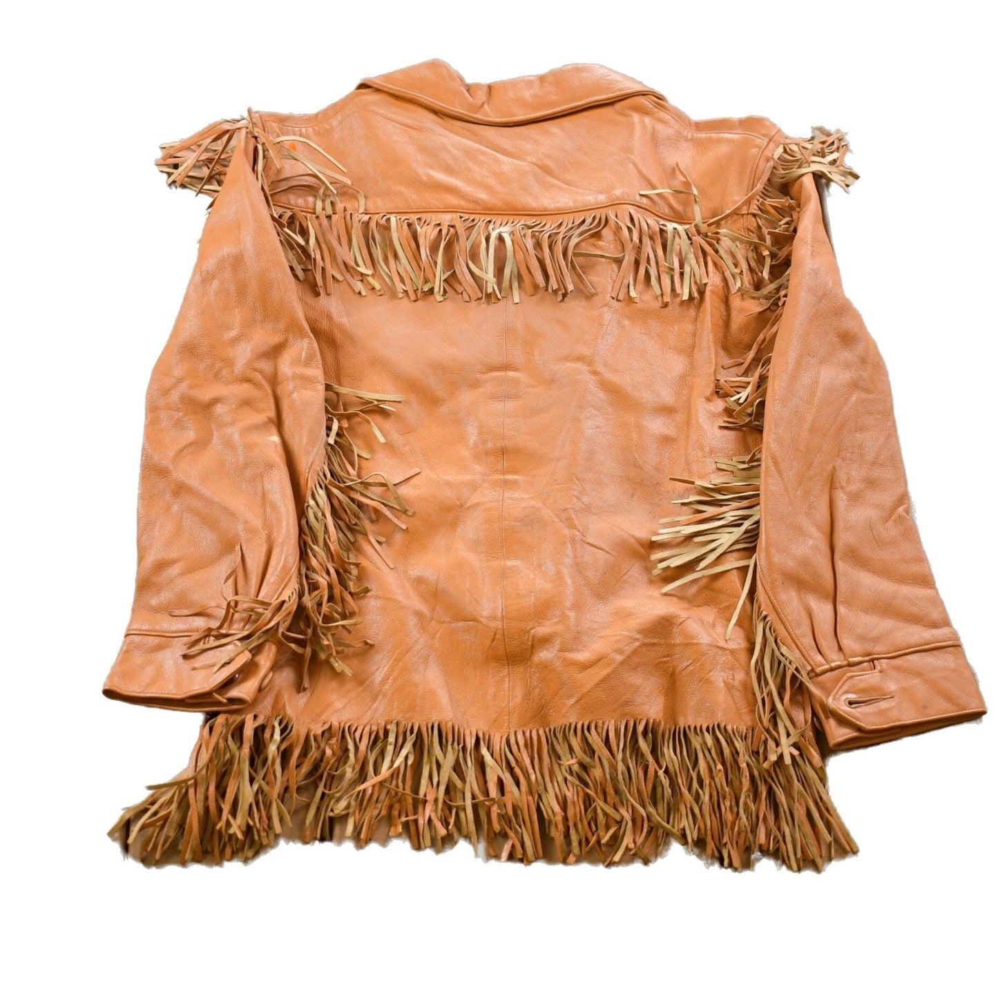 Vintage 1960s Deerskin Leather Pullover Fringe Jacket Women's M from propervintagecanada
