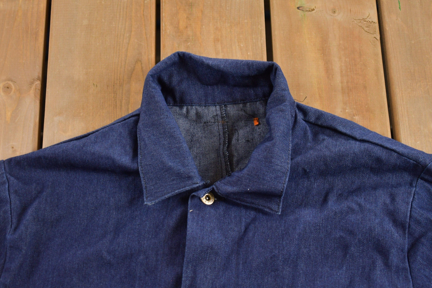Vintage 1960s Denim Chore Coat Men's XL from propervintagecanada