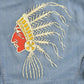 Vintage 1960s Denim Native American Themed Jacket Men's Medium from propervintagecanada
