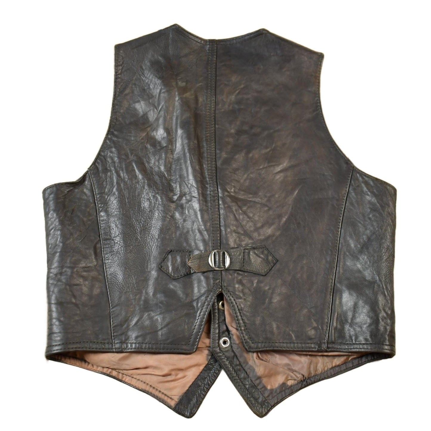 Vintage 1960s Famous Leather Garments Leather Vest Men's S from propervintagecanada