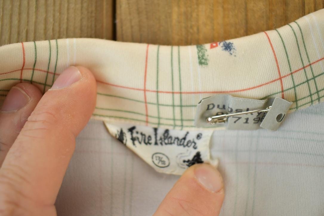 Vintage 1960s Fire Islander Button Up Western Style Shirt Men's Small