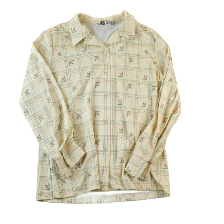 Vintage 1960s Fire Islander Button Up Western Style Shirt Men's Small