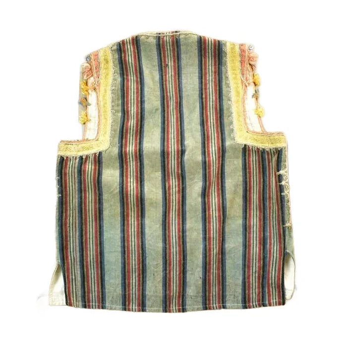 Vintage 1960s Folk Rainbow Silk Velvet Antique Romanian Hand Embroidered Folk Vest from propervintagecanada