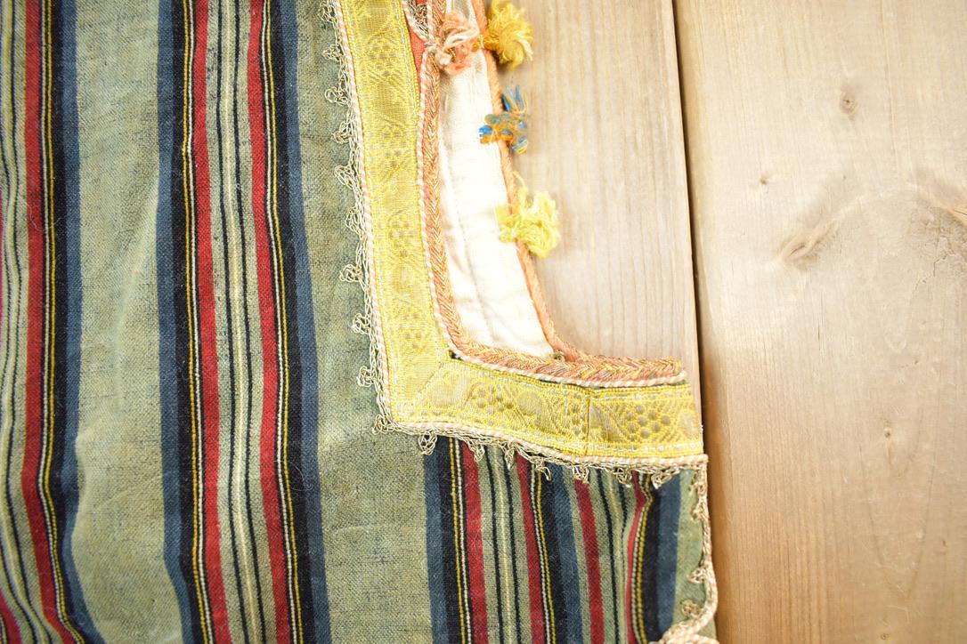 Vintage 1960s Folk Rainbow Silk Velvet Antique Romanian Hand Embroidered Folk Vest from propervintagecanada