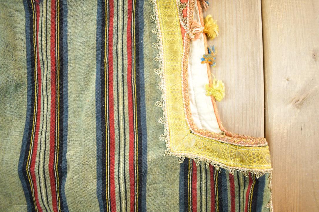 Vintage 1960s Folk Rainbow Silk Velvet Antique Romanian Hand Embroidered Folk Vest from propervintagecanada