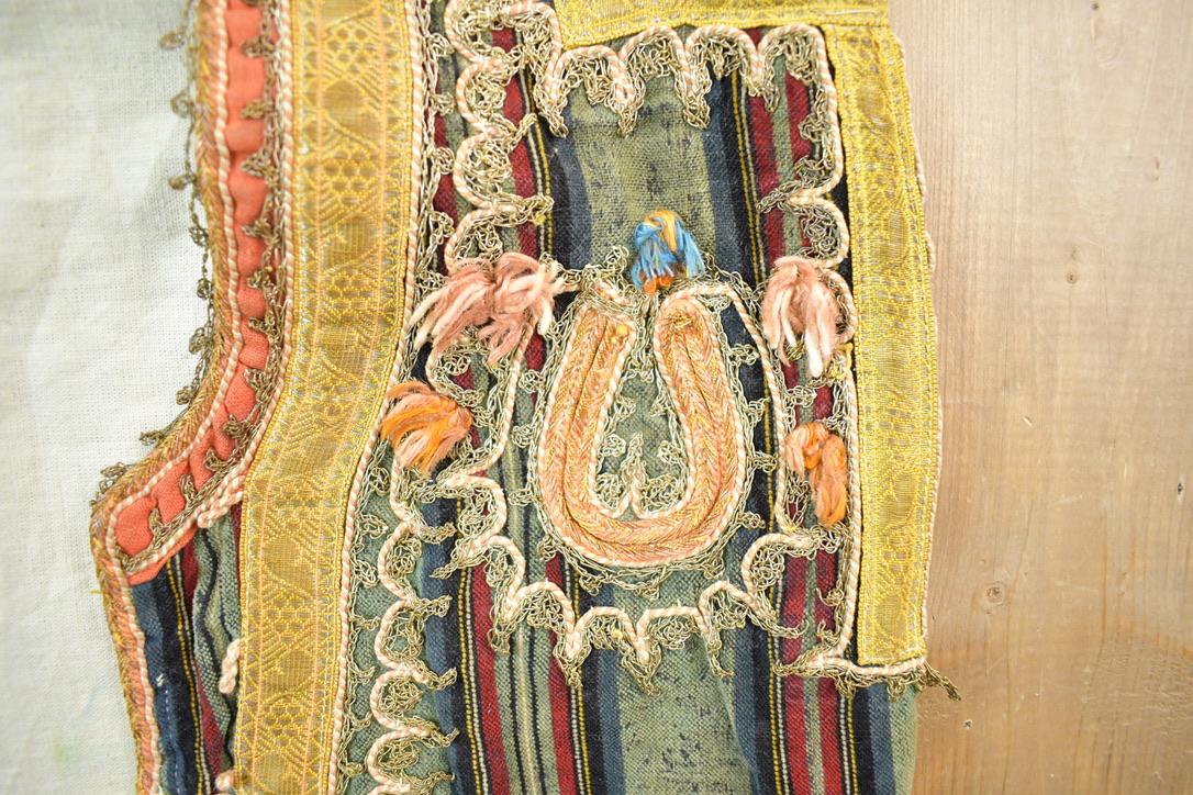 Vintage 1960s Folk Rainbow Silk Velvet Antique Romanian Hand Embroidered Folk Vest from propervintagecanada