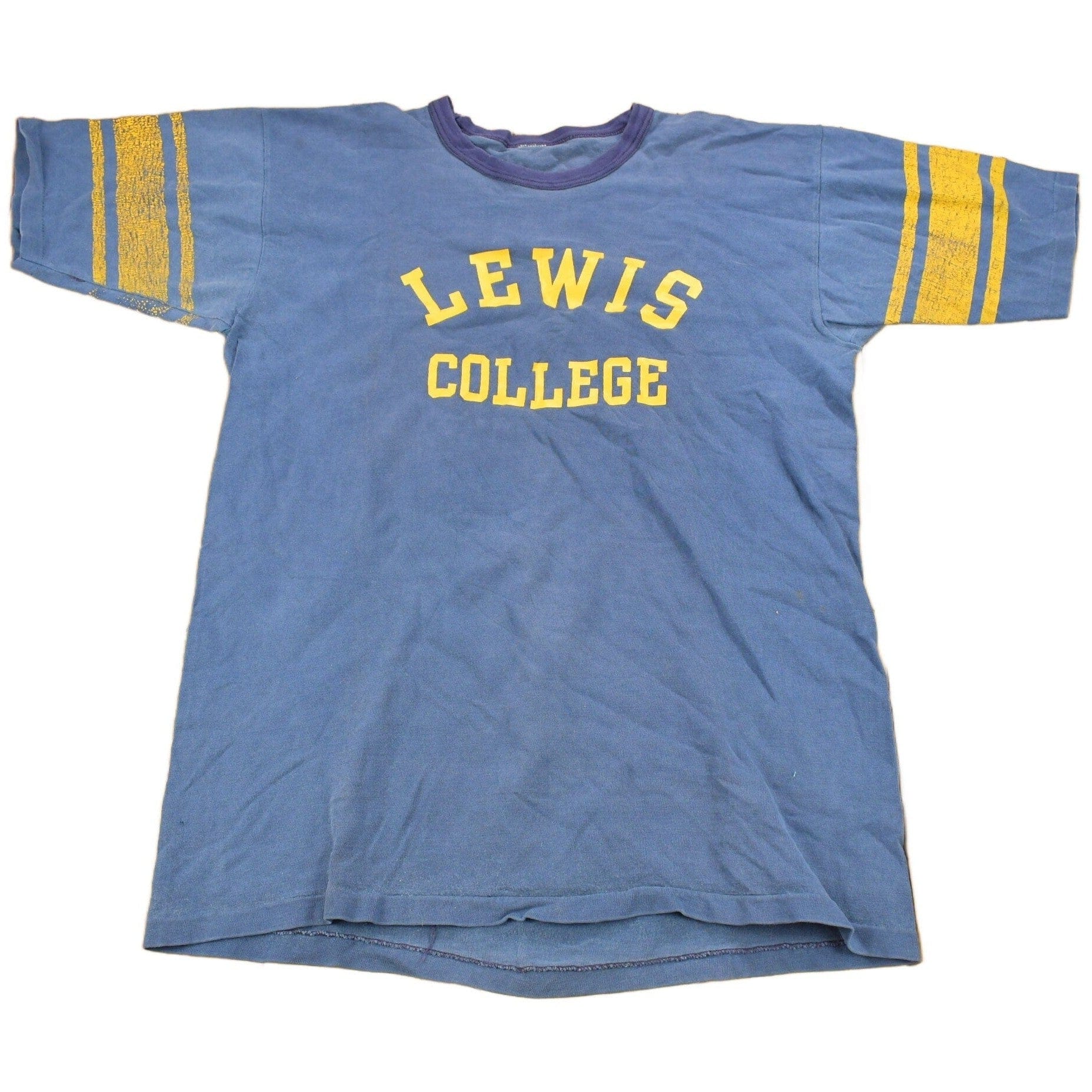 Vintage 1960s Fort Lewis College Collegiate Jersey T-Shirt Men's Large from propervintagecanada