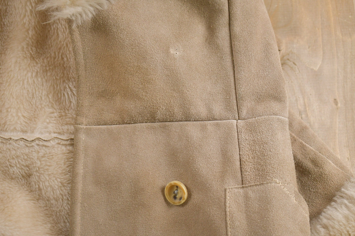 Vintage 1960s Fur Collared Suede Leather Jacket from propervintagecanada