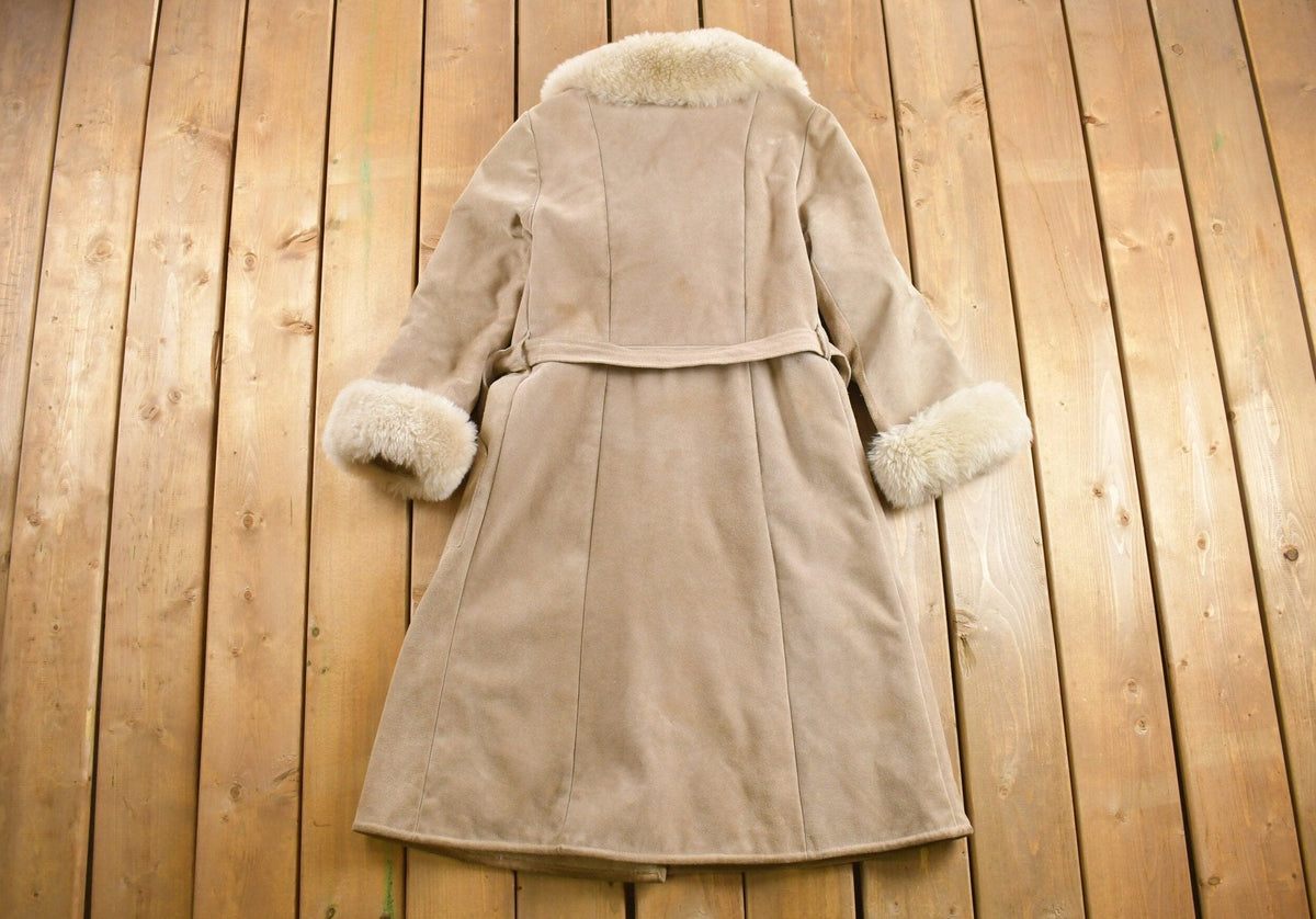 Vintage 1960s Fur Collared Suede Leather Jacket from propervintagecanada