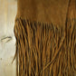 Vintage 1960s Genuine Leather Western Fringe Vest Jacket Men's Small from propervintagecanada