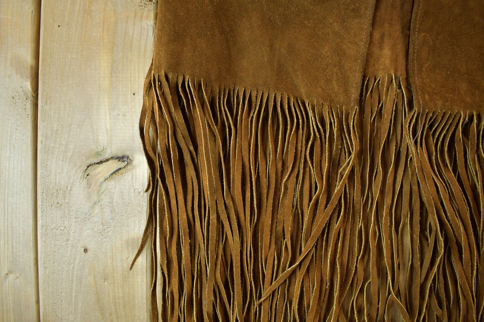 Vintage 1960s Genuine Leather Western Fringe Vest Jacket Men's Small from propervintagecanada