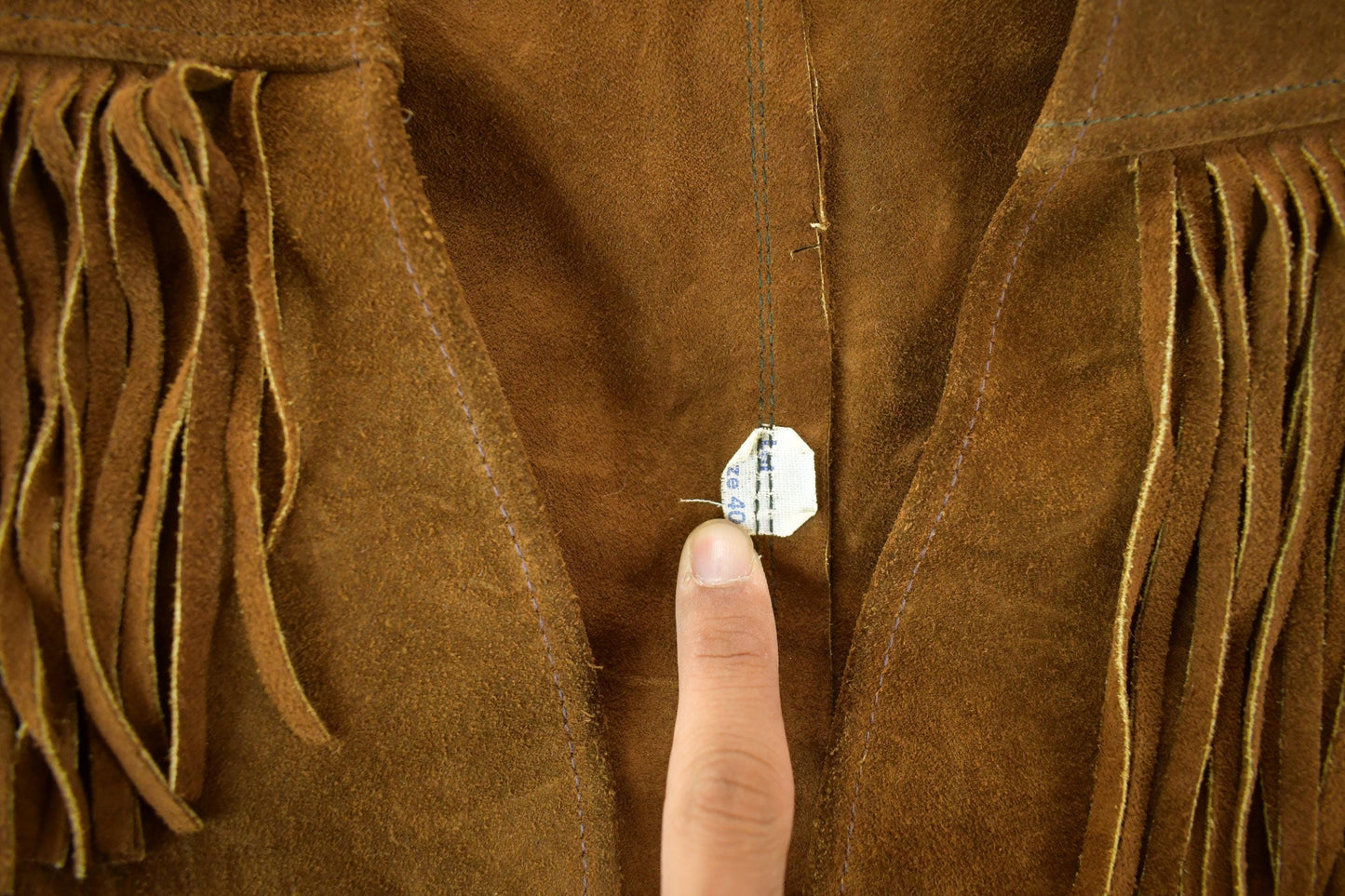 Vintage 1960s Genuine Leather Western Fringe Vest Jacket Men's Small from propervintagecanada