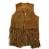 Vintage 1960s Genuine Leather Western Fringe Vest Jacket Men&