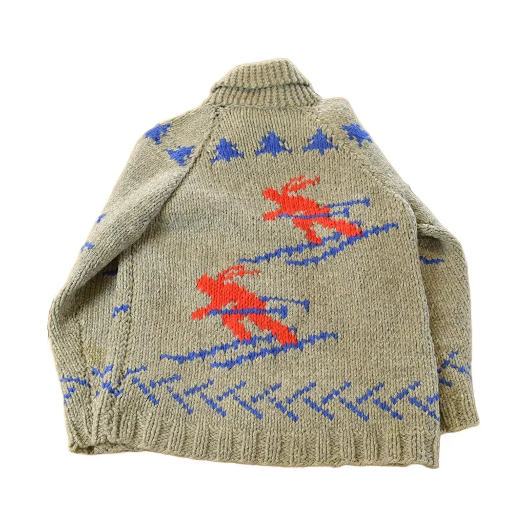Vintage 1960s Hand-Knit Skiing Cowichan Sweater Men's Small from propervintagecanada
