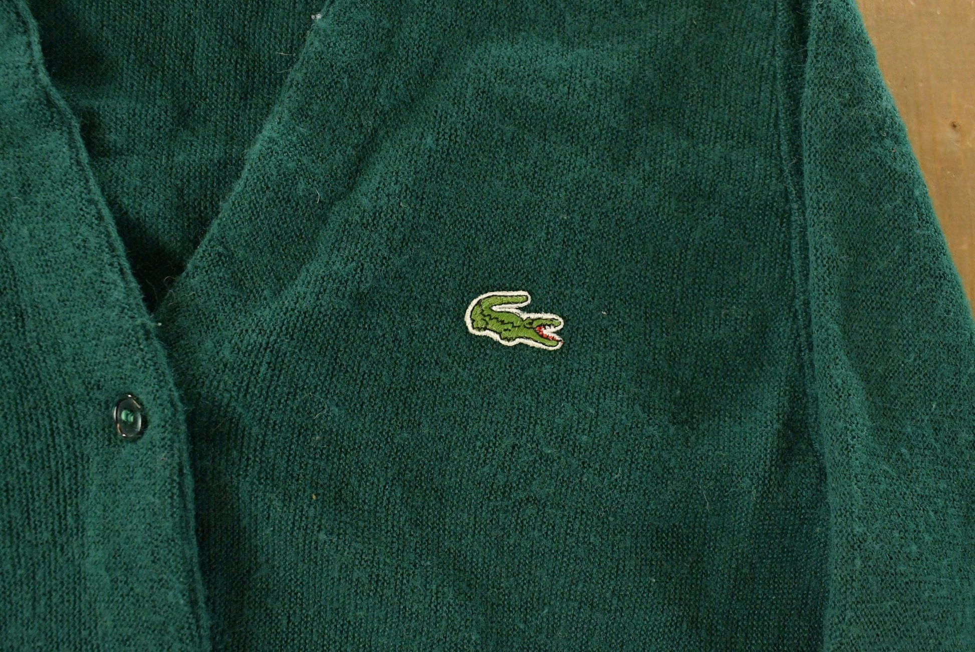 Vintage 1960s Haymaker Lacoste Knit Cardigan Sweater Women's Large from propervintagecanada