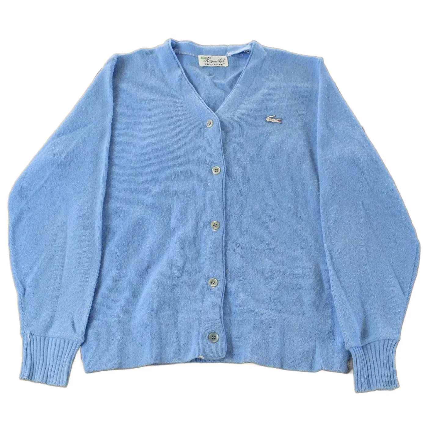 Vintage 1960s Haymaker Lacoste Knit Cardigan Sweater Women's Medium from propervintagecanada