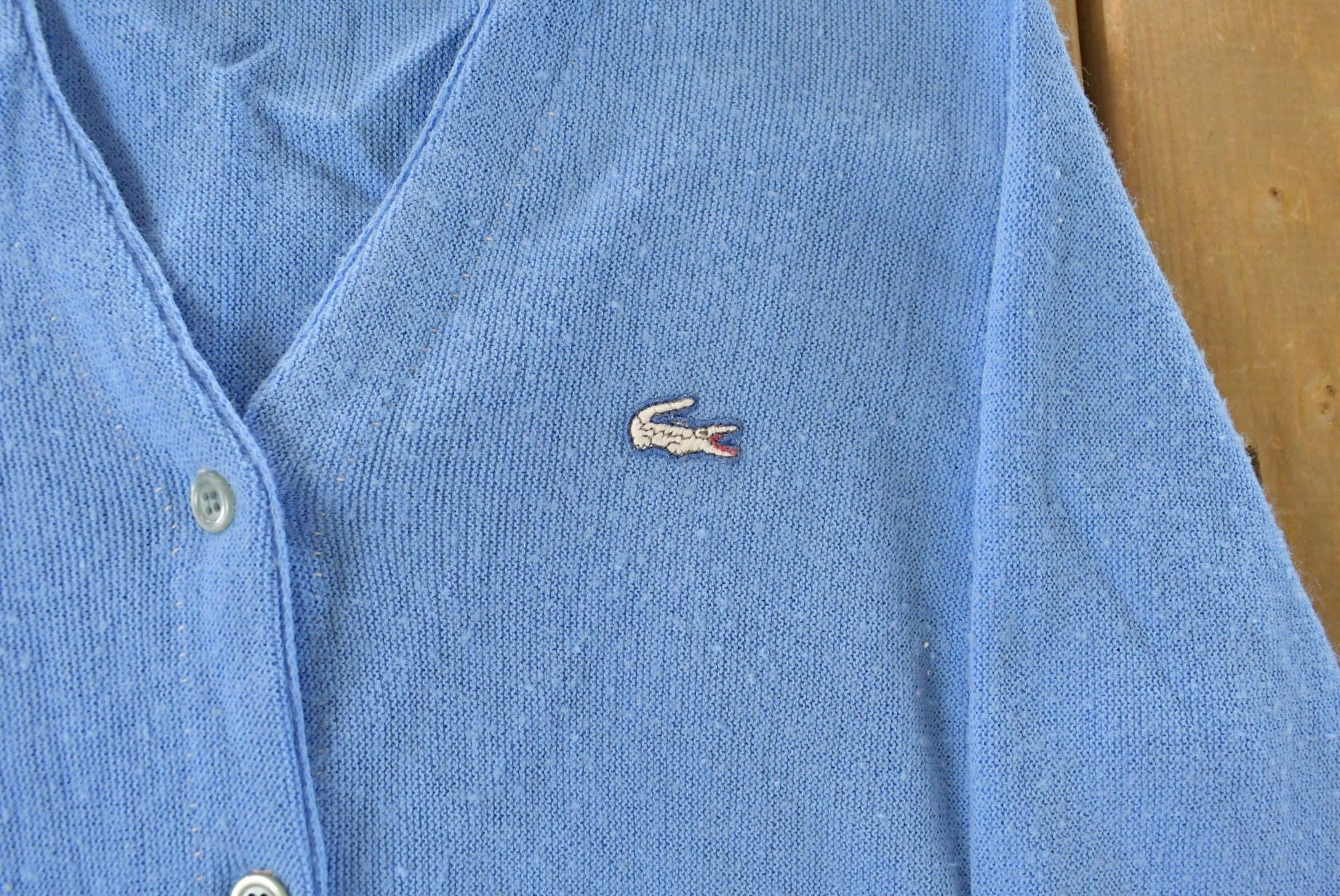 Vintage 1960s Haymaker Lacoste Knit Cardigan Sweater Women's Medium from propervintagecanada