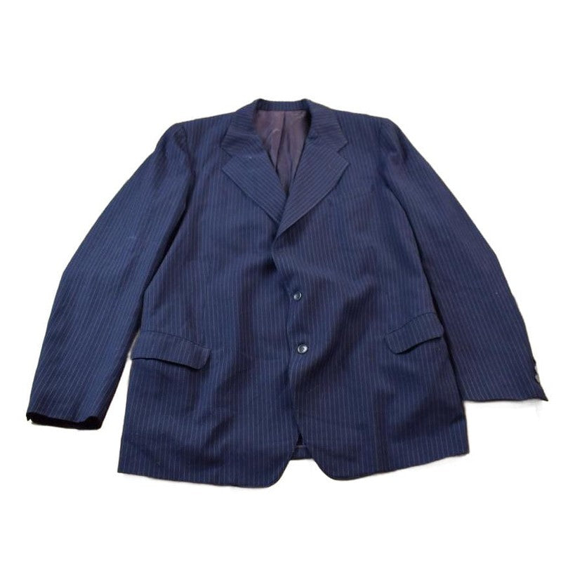 Vintage 1960s Jack Frost Wool Pinstripe Blazer Jacket Men's XL from propervintagecanada