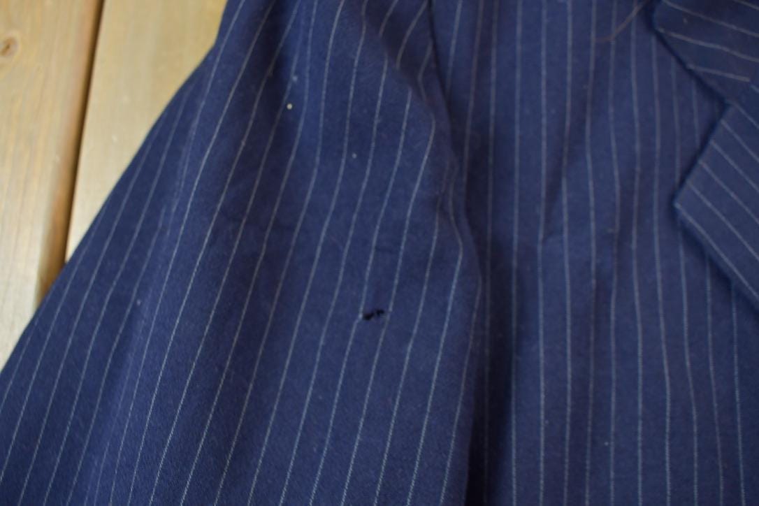 Vintage 1960s Jack Frost Wool Pinstripe Blazer Jacket Men's XL from propervintagecanada