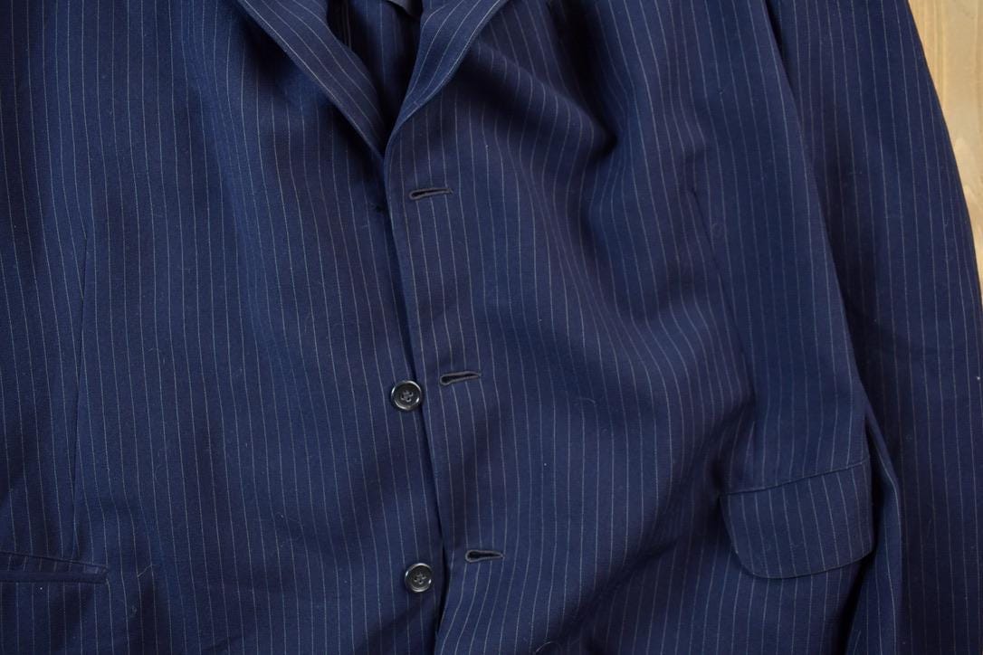 Vintage 1960s Jack Frost Wool Pinstripe Blazer Jacket Men's XL from propervintagecanada