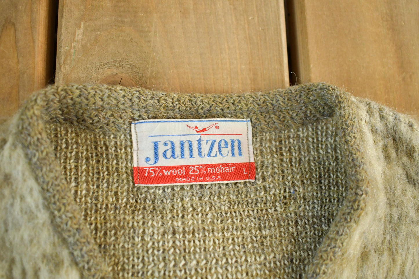 Vintage 1960s Jantzen Mohair Wool Grunge Knit Cardigan Sweater Men's Medium from propervintagecanada