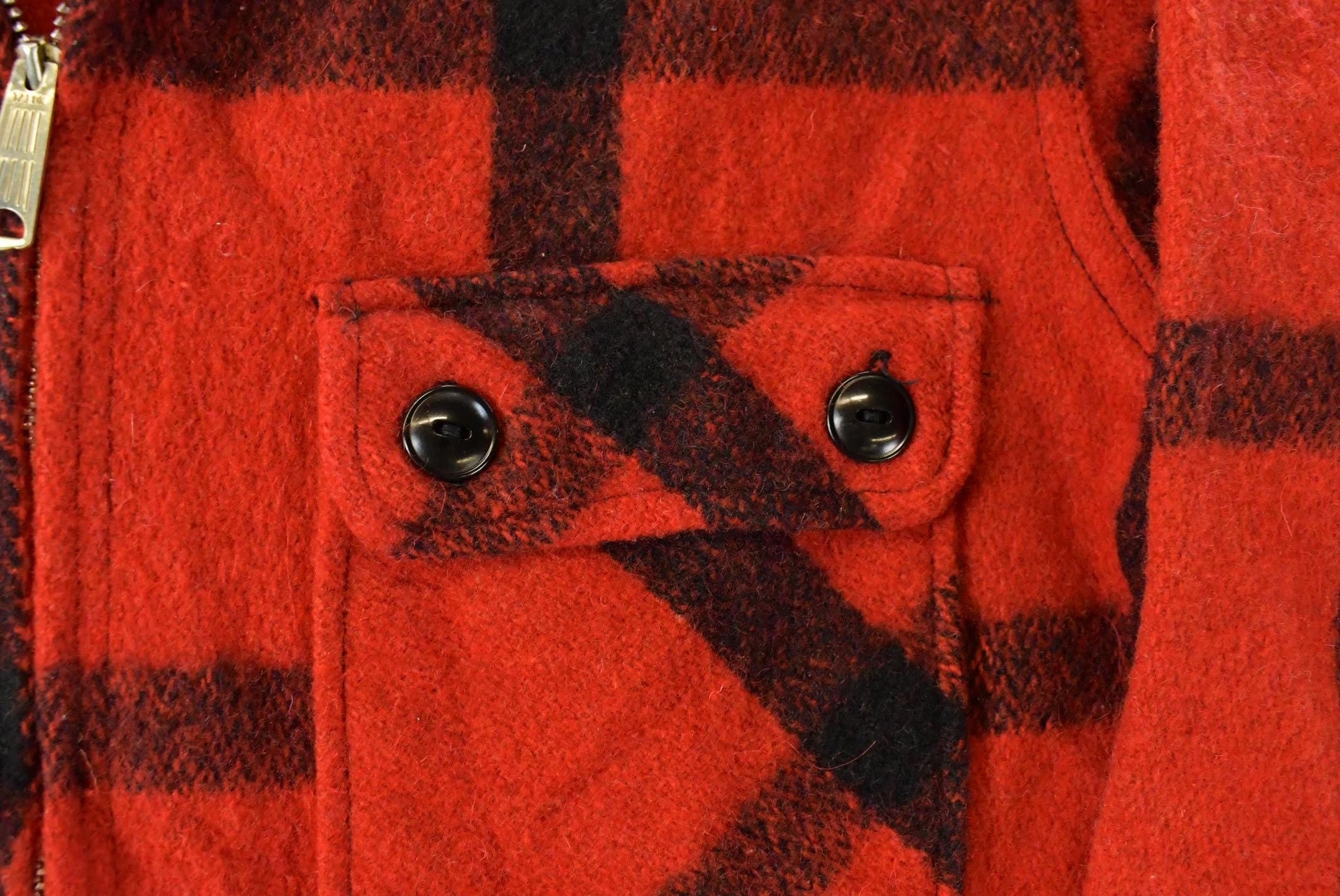 Vintage 1960s JCPenney Buffalo Plaid Wool Hunting Jacket Men's Medium / Talon Zipper / True Vintage / 60s Vintage Jacket / Outdoors from propervintagecanada