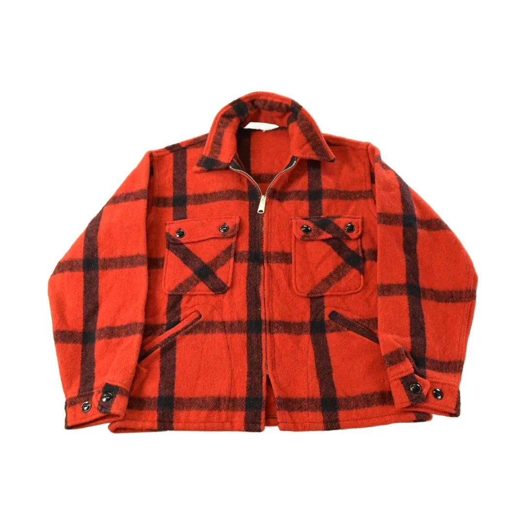 Vintage 1960s JCPenney Buffalo Plaid Wool Hunting Jacket Men's Medium / Talon Zipper / True Vintage / 60s Vintage Jacket / Outdoors from propervintagecanada