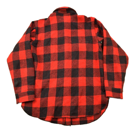 Vintage 1960s Johnson Wool Buffalo Plaid Hunting Togs Flannel Shirt Men's M from propervintagecanada